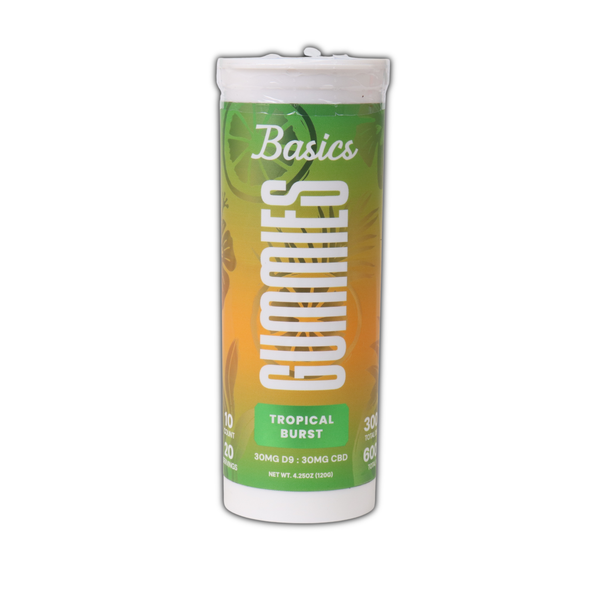 Basics Tropical Burst 1:1 30mg gummies