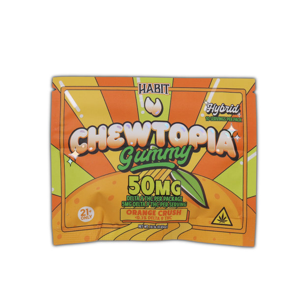 Chewtopia Orange Crush 50mg 10pk gummies
