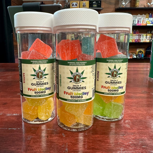 Wholesale Live Resin THC Gummies 500mg 20ct Jars All Strains