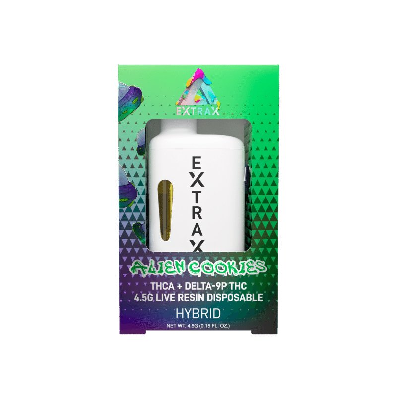 Delta Extrax Alien Cookies Disposable | 4.5 grams | THCa Delta 9 THCp Green Treez Company Delta Extrax Alien Cookies Disposable | 4.5 grams | THCa Delta 9 THCp Green Treez Company