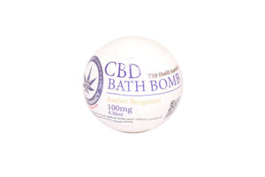Amber Bergamot Bath Bomb 100mg CBD - sold by Green Treez Company