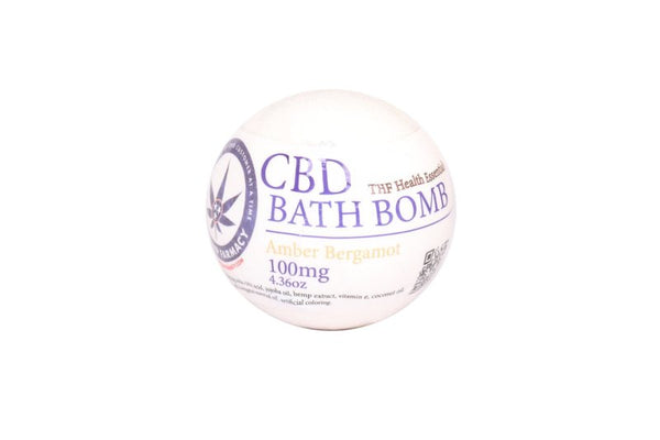 Amber Bergamot Bath Bomb 100mg CBD - sold by Green Treez Company