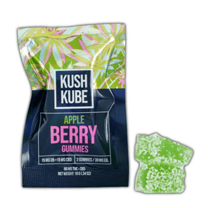 Apple Berry Kush Kube 60mg THC CBD 2 Count - sold by Green Treez Company