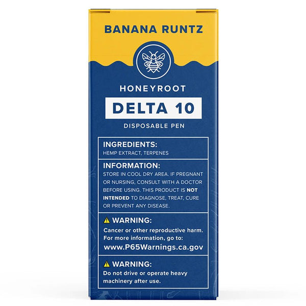 Banana Runtz Disposable 1g Delta 10 THC - sold by Green Treez Company