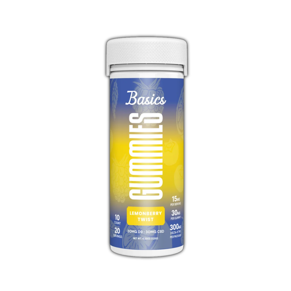 Basics Lemonberry Twist 1:1 30mg gummies