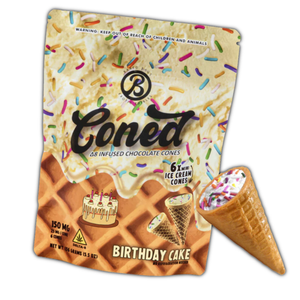 Birthday Cake Cones 150mg Delta 9 THC - sold by Green Treez Company