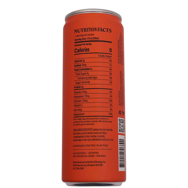 Blood Orange Cardamom Sparkling Water 5mg Delta 9 THC - sold by Green Treez Company