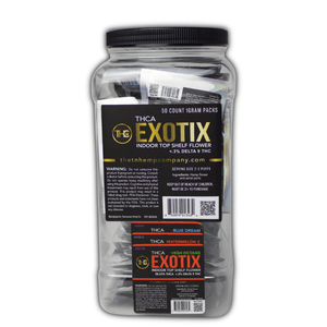 Blue Dream, High Octane, Watermelon Z Exotix THCa Flower 50g Jar - sold by Green Treez Company