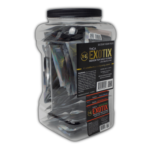 Blue Dream, High Octane, Watermelon Z Exotix THCa Flower 50g Jar - sold by Green Treez Company