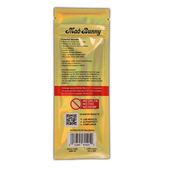 Blue Monkey Mad Bunny Blue Lotus pre-rolls - sold by Green Treez Company