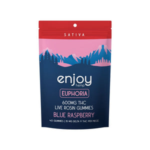 Blue Raspberry Euphoria Live Rosin Gummies Delta 9 THC 600mg - sold by Green Treez Company