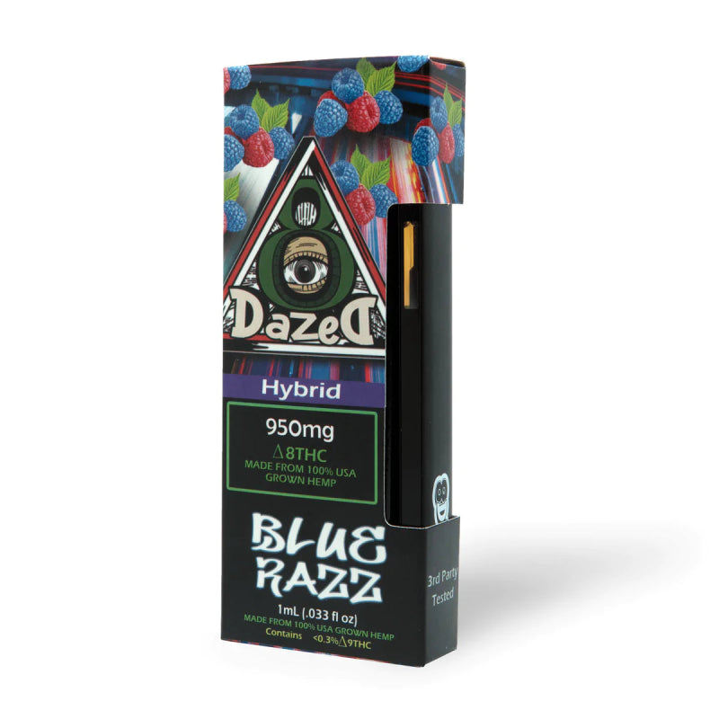 Dazed8 Blue Razz Disposable | 1 gram | Delta 8 THC Green Treez Company Dazed8 Blue Razz Disposable | 1 gram | Delta 8 THC Green Treez Company