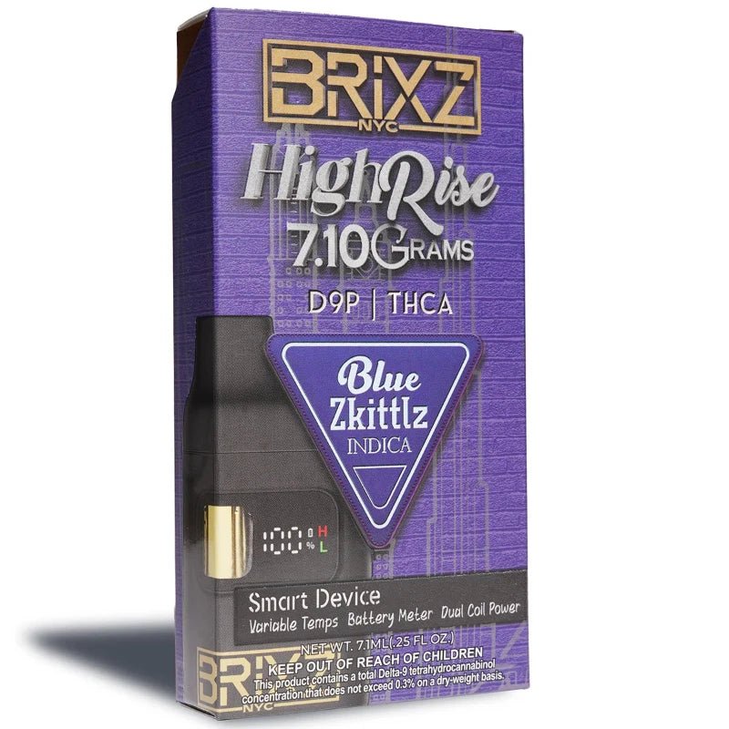Dazed8 Blue Zkittles Brixz Disposable | 7 grams | THCa THCp Green Treez Company Dazed8 Blue Zkittles Brixz Disposable | 7 grams | THCa THCp Green Treez Company