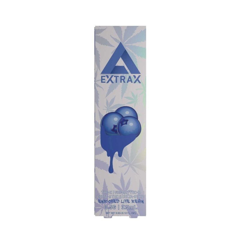 Delta Extrax Blueberry Kush Disposable | 3.5 grams | Delta 8, 6, THCx Green Treez Company Delta Extrax Blueberry Kush Disposable | 3.5 grams | Delta 8, 6, THCx Green Treez Company
