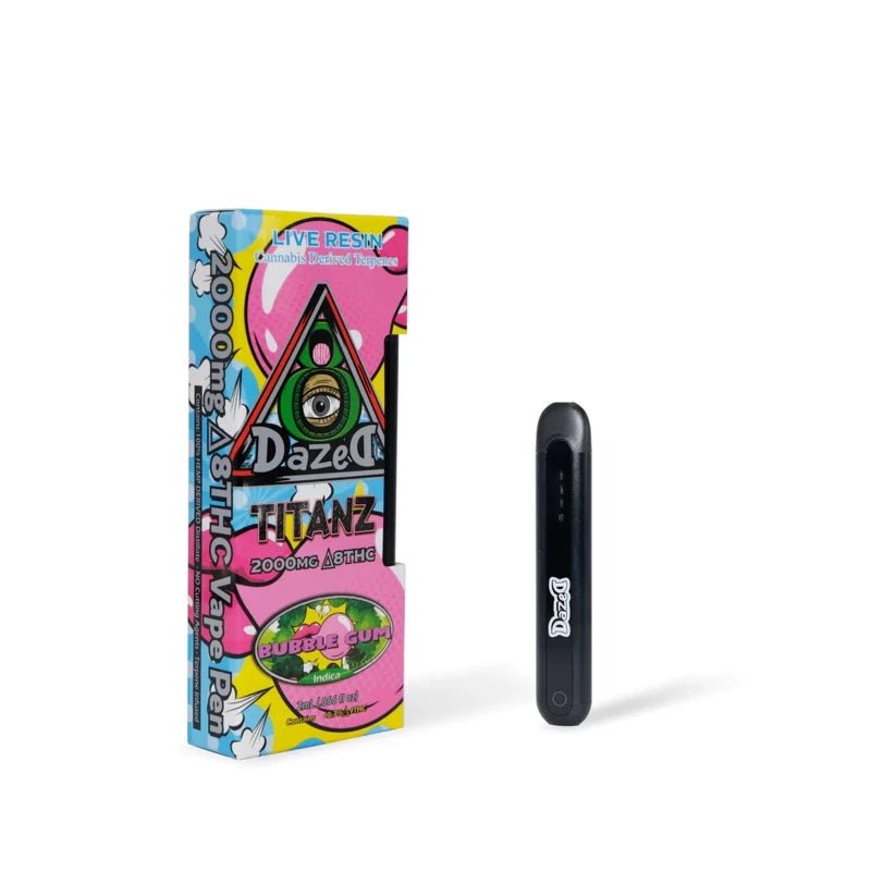 Dazed8 Bubblegum Live Resin Titanz Disposable | 2 grams | Delta 8 Dazed8 Bubblegum Live Resin Titanz Disposable | 2 grams | Delta 8