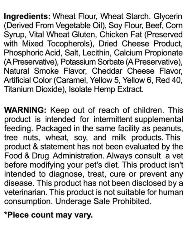 CBD Dog Pet Chews Bacon Bites 400mg - sold by Green Treez Company