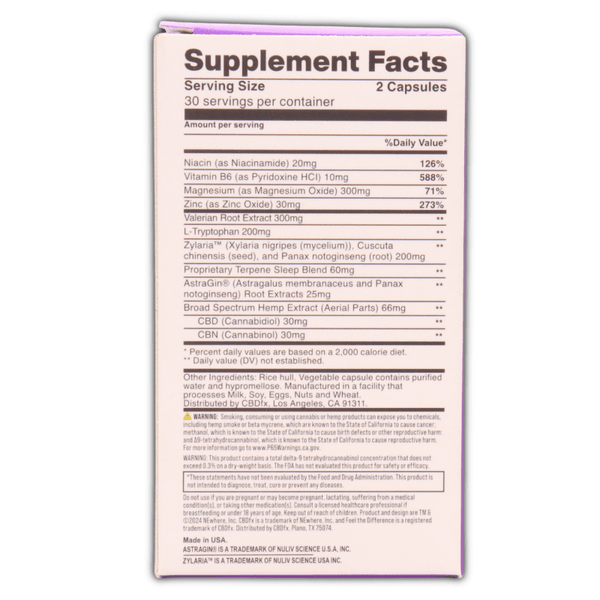 CBDfx Night Capsules CBN CBD 900mg - sold by Green Treez Company
