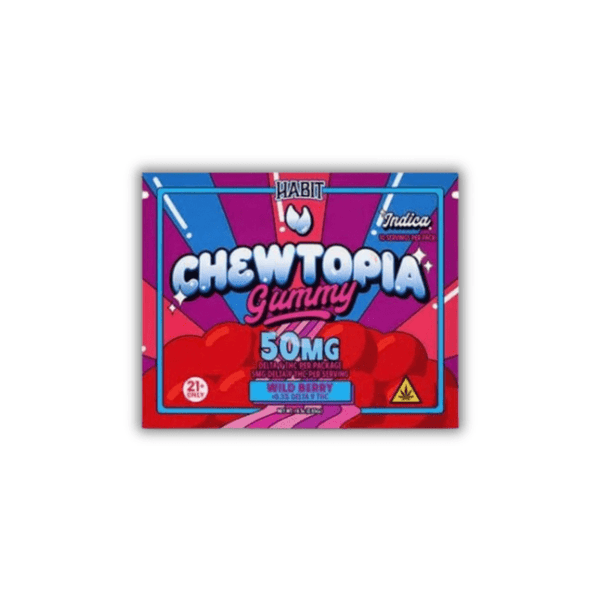 Chewtopia 50mg Delta 9 Wild Berry gummies - sold by Green Treez Company