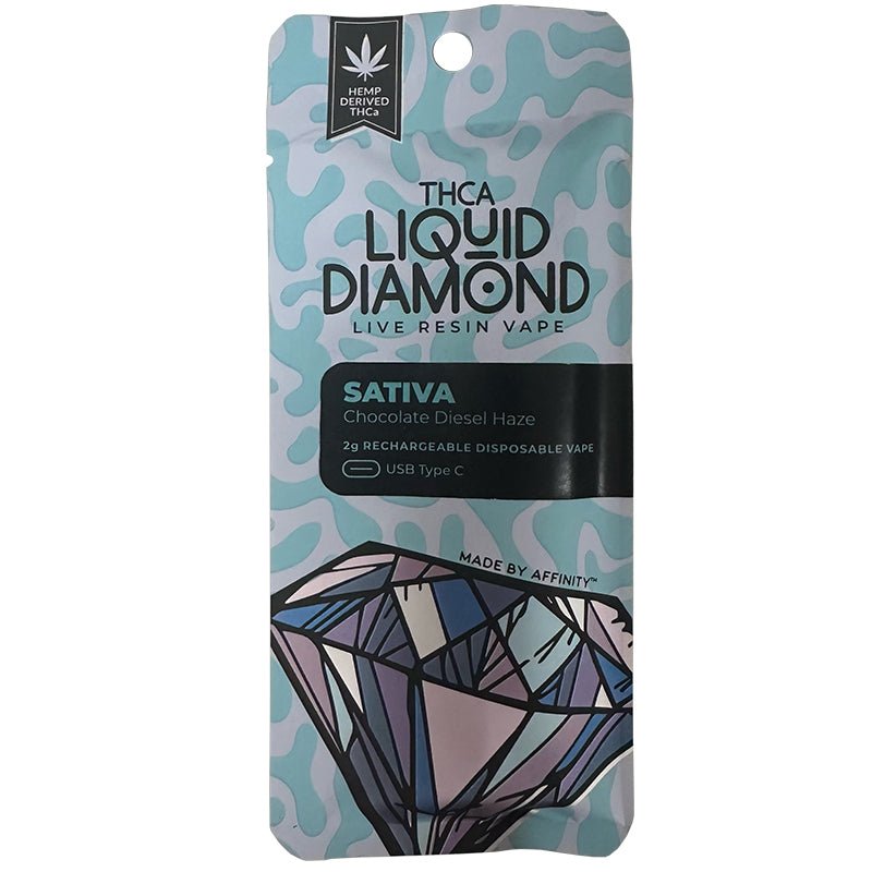 Affinity Chocolate Diesel Haze Liquid Diamond Vape | 2 grams | THCa Green Treez Company Affinity Chocolate Diesel Haze Liquid Diamond Vape | 2 grams | THCa Green Treez Company