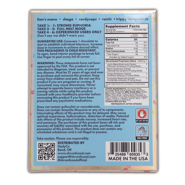 Confetti Pebbz Shrumfuzed MAX Legal Psychedelic Gummies 6ct - sold by Green Treez Company