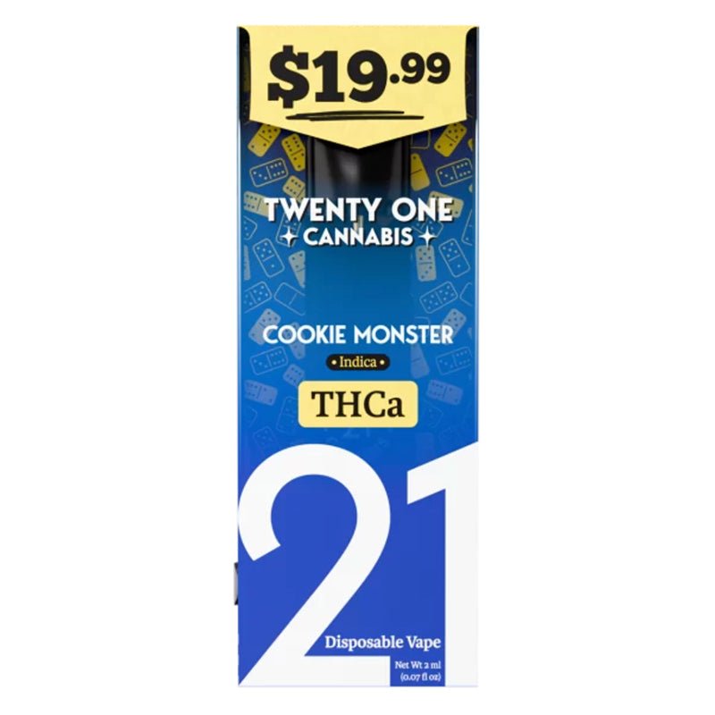Twenty One Cookie Monster Disposable | 1 grams | THCa Delta 8 THCp Green Treez Company Twenty One Cookie Monster Disposable | 1 grams | THCa Delta 8 THCp Green Treez Company