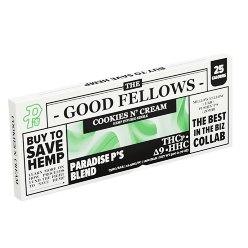 GoodFellows Cookies and Cream Chocolate | 75mg | Delta 9 THCp HHC GoodFellows Cookies and Cream Chocolate | 75mg | Delta 9 THCp HHC