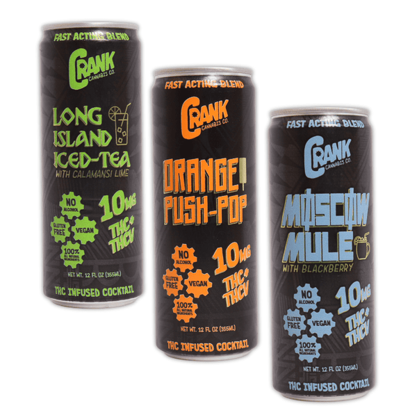 Crank THC Energy Drinks 10mg THC THCv - sold by Green Treez Company