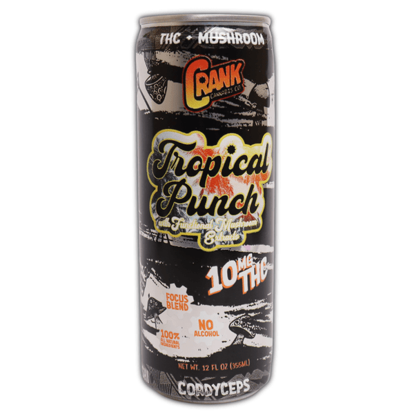 Crank Tropical Punch 10mg Delta 9 THC + Reishi and Cordyceps - sold by Green Treez Company