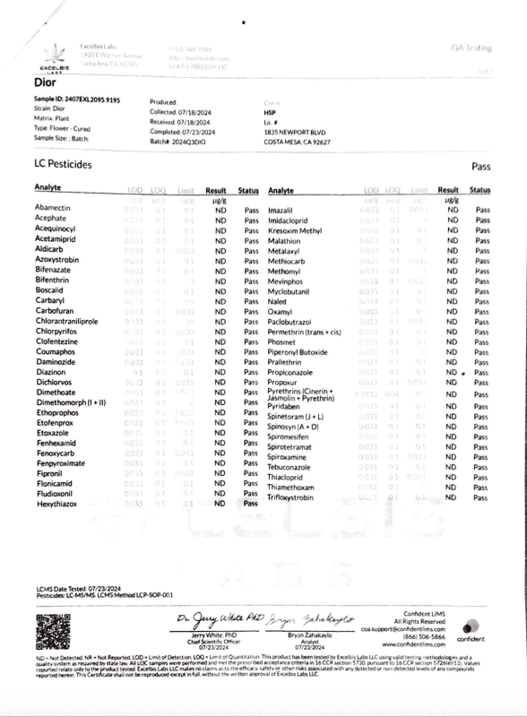 Dior THCa Flower - sold by Green Treez Company