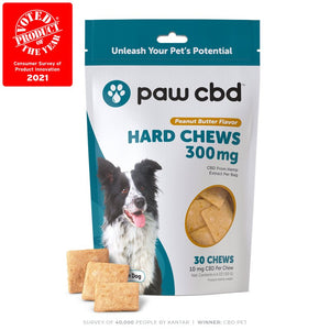 Dogs Hard Chews Peanut Butter Treats CBD 300mg - sold by Green Treez Company