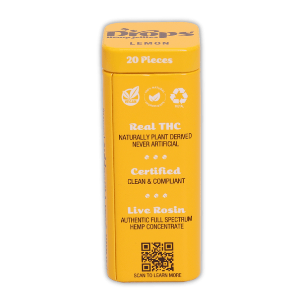 Drops Live Rosin Hemp Jellies 100mg THC - sold by Green Treez Company