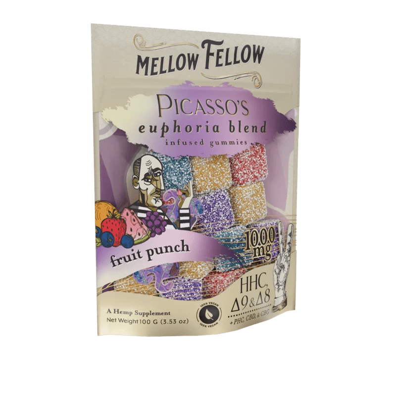 Mellow Fellow Fruit Punch Gummies | 1000mg | THC Euphoria Blend Mellow Fellow Fruit Punch Gummies | 1000mg | THC Euphoria Blend