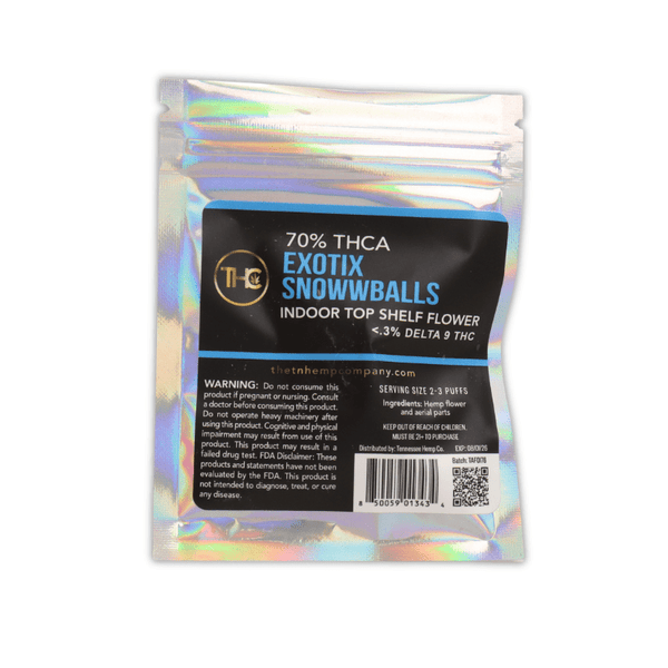 Exotix Snowwballs 1g THCa Diamond Flower - sold by Green Treez Company