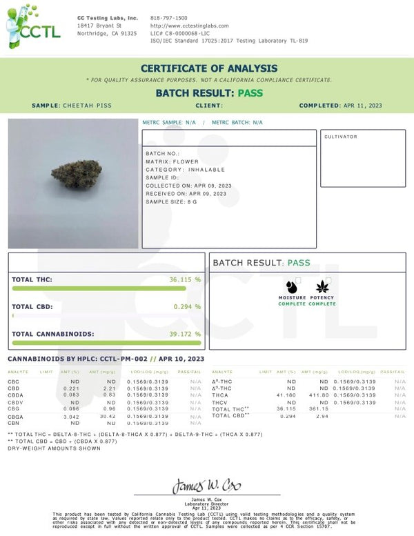 Exotix Top Shelf THCa Flower 1g - sold by Green Treez Company