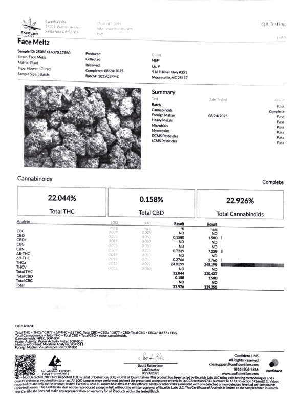 Face Meltz THCa Flower - sold by Green Treez Company