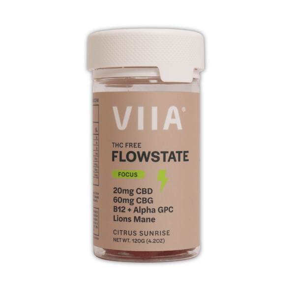 Flowstate Gummies Citrus Sunrise 80mg CBG CBD B12/Alpha GPC/Lion’s Mane - sold by Green Treez Company