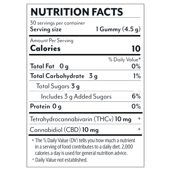 Focus Gummies Tropical 600mg (THCv & CBD) | 30 Count - sold by Green Treez Company