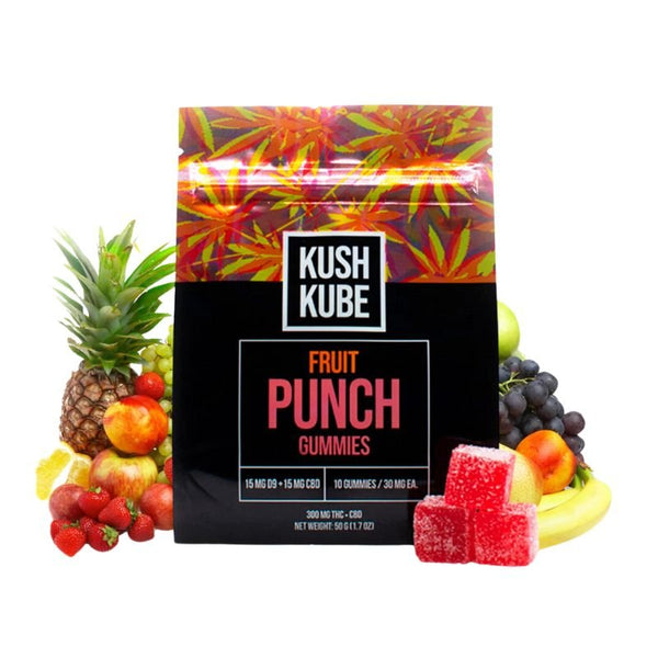 Fruit Punch Kush Kube 300mg THC CBD - sold by Green Treez Company