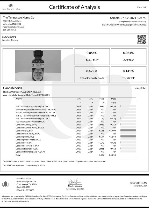 Full Spectrum Oil Orange 1500mg Delta 8 THC CBG - sold by Green Treez Company