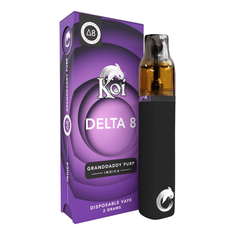 Koi CBD Grandaddy Purp Disposable | 2 grams | Delta 8 THC Green Treez Company Koi CBD Grandaddy Purp Disposable | 2 grams | Delta 8 THC Green Treez Company