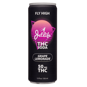 Grape Lemonade Fly High Soda 50mg Delta 9 THC - sold by Green Treez Company