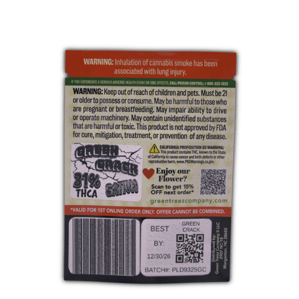 Green Crack THCa Flower 31% - sold by Green Treez Company