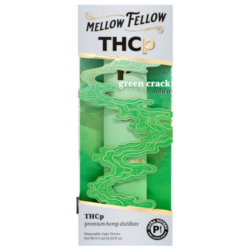 Mellow Fellow Green Crack Disposable | .5 gram | THCp Green Treez Company Mellow Fellow Green Crack Disposable | .5 gram | THCp Green Treez Company
