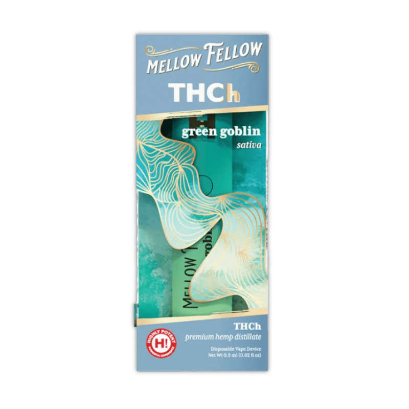 Mellow Fellow Green Goblin Disposable | .5 gram | THCh Green Treez Company Mellow Fellow Green Goblin Disposable | .5 gram | THCh Green Treez Company