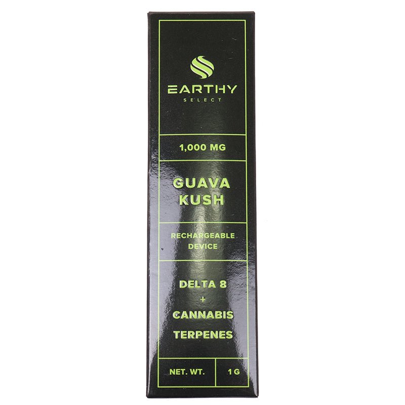 Earthy Select Guava Kush Disposable Vape | 1 gram | Delta 8 THC Green Treez Company Earthy Select Guava Kush Disposable Vape | 1 gram | Delta 8 THC Green Treez Company