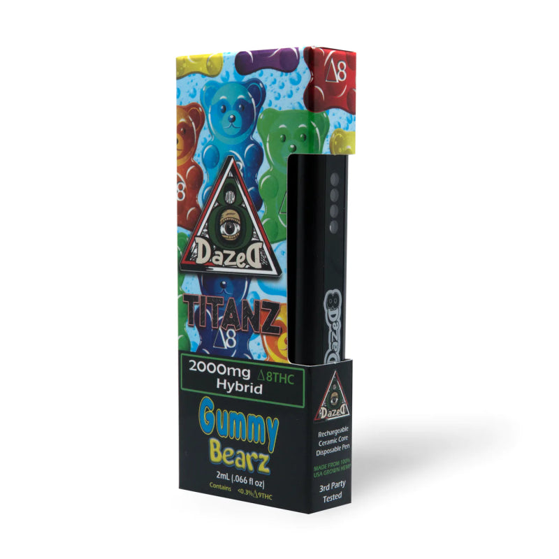 Dazed8 Gummy Bears Titanz Disposable | 2 grams | Delta 8 THC Green Treez Company Dazed8 Gummy Bears Titanz Disposable | 2 grams | Delta 8 THC Green Treez Company