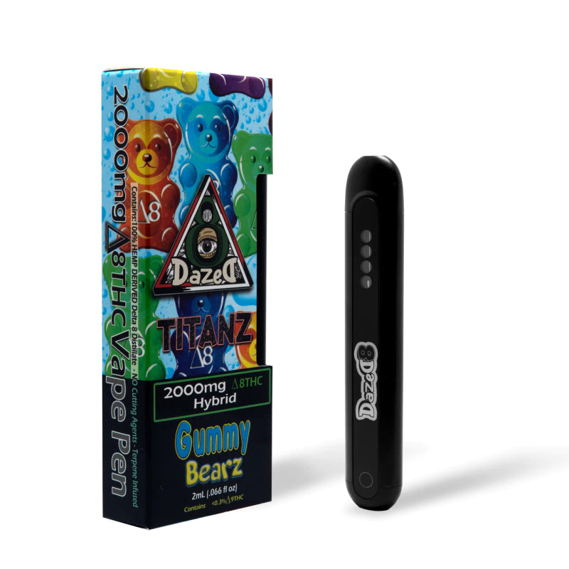 Dazed8 Gummy Bears Titanz Disposable | 2 grams | Delta 8 THC Green Treez Company Dazed8 Gummy Bears Titanz Disposable | 2 grams | Delta 8 THC Green Treez Company