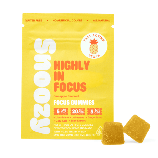 Highly in Focus Gummies 60mg THC CBG CBD - sold by Green Treez Company