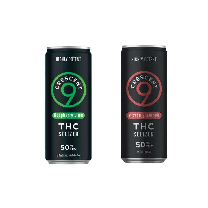 Crescent Canna 9 THC Seltzers Multiple Flavors | 50mg | Delta 9 Crescent Canna 9 THC Seltzers Multiple Flavors | 50mg | Delta 9