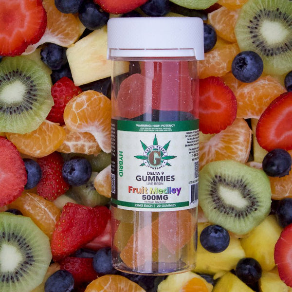 Hybrid Live Resin Gummies 500mg Delta 9 THC Fruit Medley - sold by Green Treez Company